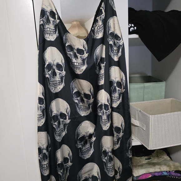Dressed in LALA Dresses & Skirts - Dressed in LALA Black Slip Dress with Cream Skull Print DRESS ONLY